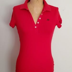 Women's Aeropostale Red Polo Shirt - Size Small